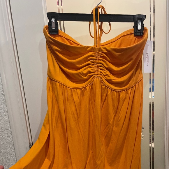 Isabel Maternity by Ingrid & Isabel Tops - NEW ISABEL by Ingrid Isabel, Adorable Maternity Orange Babydoll Halter Top NWT